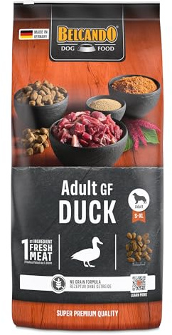 BELCANDO Adult GF Duck | getreidefreies Hundefutter | Trockenfutter ohne Getreide mit Ente | Alleinfuttermittel für ausgewachsene Hunde ab 1 Jahr