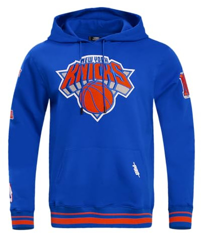 Pro Standard herr NBA retro klassiker M Rib FLC Po huvtröja sweatshirt med huva, kungsblå/orange, XL, Kungsblå/orange, XL