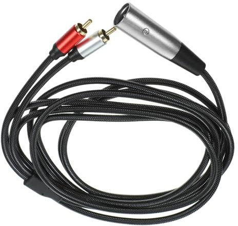 IMIKEYA Xlr to Rca Audio Cable Pin Microphone Wire for Studio Microphone Equipment Converter Cable for Power Amplifier