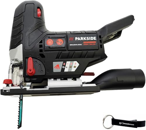 HEADNMORE® Bundle – Parkside PERFORMANCE® seghetto alternativo a batteria 20 V PSSPA 20 + portachiavi HEADNMORE® (senza batteria)