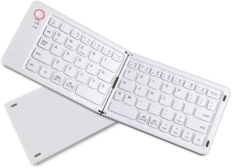Pliable Clavier et Souris Combo, 67 Touches Magnétique Slim Bluetooth Clavier avec Ciseaux Jambe Touches, Compact Souris, Tri Système Universel, pour Téléphone Tablette
