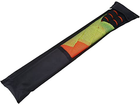 Aramox Linienrichter Fahnen Set Fußball -Schiedsrichter -Flaggen, 2pcs Schiedsrichterlinien Flagge mit Edelstahlstange, Leuchtend Rot Gelb Kariert, Wasserdicht, Leicht zu Tragen für das Sportspiel Im