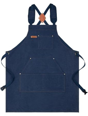 Nanxson Tablier à outils en toile, tablier de travail, tablier en bois Tablier de soudeur avec dos en croix pour jardin, barbecue, industrie