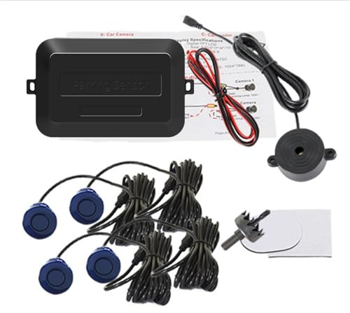 Sensore parcheggio PDC Kit sensori di parcheggio per auto 4 sensori con sega a tazza di indicatori di avviso sonoro radar inverso da 22 mm