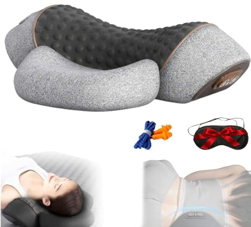 TinyShiatsu 3in1 Massage Kopfkissen, Nackenmassagegerät Elektrisch mit Wärme, Ergonomic Massagekissen Rücken für Unteren Rücken, Nacken (SH)