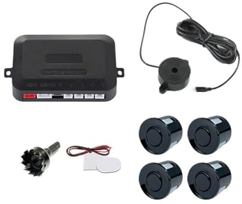 Sensore parcheggio PDC Kit sensore di parcheggio per auto 4 sensori Cicalino 22mm Radar retromarcia Indicatore avviso sonoro Sonda 12V