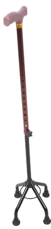 LOLIPPYY Verstellbarer Senioren Gehstock mit Rutschfester Vierfuß Basis Leichter Aluminium wanderstock für Outdoor Bergsteigen Camping Ergonomischer Griff für Stabile Unterstützung Älterer