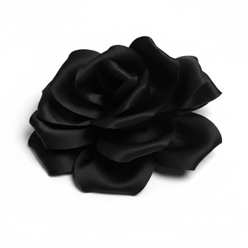 Baesics Blumen Brosche Rose Damen - Ansteckblume Stoff Anstecknadel Vintage | Aus Satin in Seiden-Optik, weich und federleicht, im Vintage Stil. Für Kleid, Mantel, Haar, Hochzeit und als Geschenk