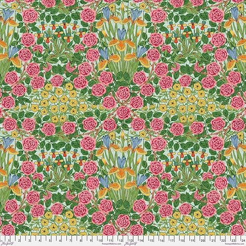 Free Spirit Bedford Park - QBWM011 Seaglass Campanula 108 - Cotton Quilting Fabric