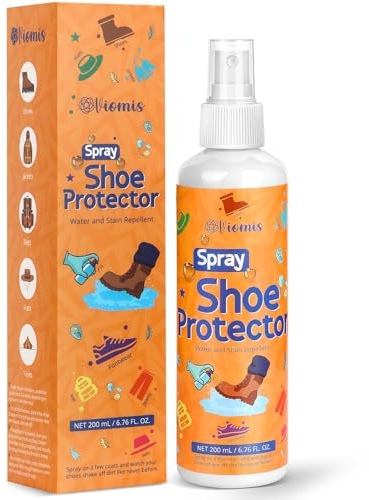Viomis Shoe Protector Spray - Professional Waterproof & Stain Guard - Advanced Nano Protection for Suede, Leather, Fabric & Canvas - Invisible Weather Shield for Sneakers, Boots & Handbags - 6.76oz