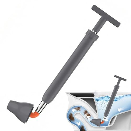 Touosy Déboucheur WC Ventouse Déboucheur Ventouse Toilette Haute Pression avec Spirale, Outil de Débouchage 70 CM Hauteur 10 CM Ventouse pour WC Canalisations Lavabo Baignoire Évacuation