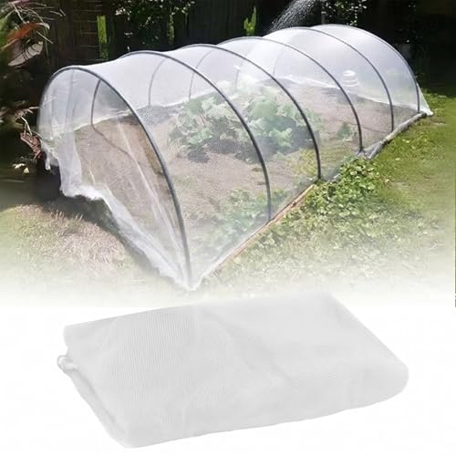6M*2.4M Moskitonetz Outdoor Insektenschutznetz, Weflay Feinmaschig Fliegennetz Gemüseschutznetz Meterware Vogelschutznetz Engmaschig Pflanzenschutznetz Schutz Netz für Gemüse Garten (Weiß)