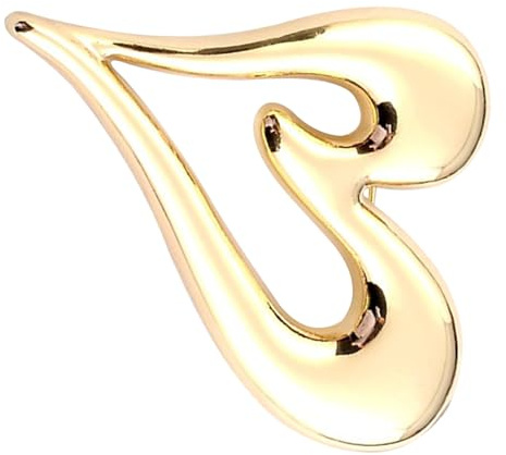 Hemobllo Decorazione Raffinata a Forma di Cuore in Lega Oro per Donna da Appuntare su Cappotti