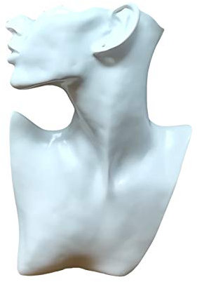 R&F srls Espositore COLLO VISO BIANCO LISCIO porta collana parure bigiotteria