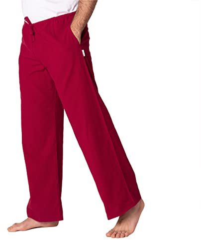 PANASIAM Pantalon 100% Coton - Pantalon d'Été Léger Femme & Homme | Pantalon unisexe en coton, pantalon détente, sans fermeture éclair, avec cordon, 2 poches, tailles M-XL, nombreux coloris