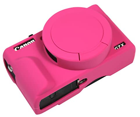 Easy Hood G7X3 Étui de protection en silicone souple pour appareil photo numérique Canon G7 X Mark III, rouge foncé, Standard, Étui G7X3