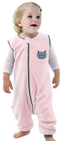 ililmmoe Baby unisex sovsäck med fötter Pyjamas Spädbarn Går bomullssovsäck Bärbara filtar Tog1.5