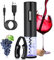 DASIAUTOEM Tire Bouchon Électrique, Cadeau Fete des Peres, Ouvre Bouteille Rechargeable, Ouvre Bouteille Automatique de Vin Tire Bouchon avec Coupe Capsule pour Vin Champagne pour Papa Homme Pères
