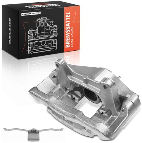 Frankberg Brake Caliper Disc Brake Front Right Aluminium with Bracket (hole spacing 146mm) Compatible with A3 A3 Sportback Superb II E.O.S Golf V Passa.t Replace# 1K0615124H