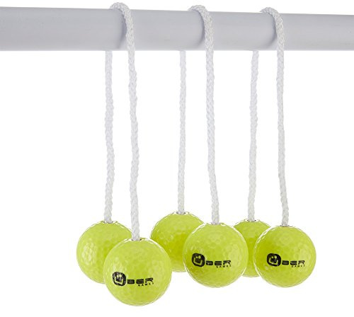 DOCTOR SPORT Leitergolf WurfSpiel Offizielle Echte Golfbälle, 30 cm | 3 Paar à 2 Bälle, Offizielle Länge aus geflochtenem Nylon, Metallclip für perfekten Verschluss, Professionell