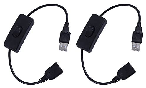 Comioke USB Kabel Mit Ein/aus Schalter USB Stecker Auf Buchse Verlängerungskabel, Mit Tasten, Von Stecker Zu Buchse Mit Ein/aus, Mit An-/ Ausschalter