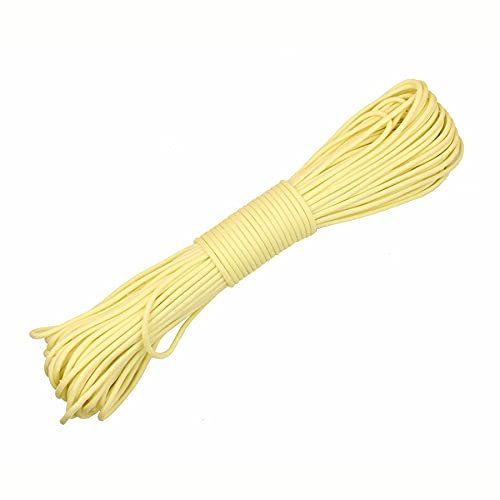 9 Stränge Cores Luminous Glow in The Dark Paracord Parachute Cord Lanyard 25/50 /100 Fuß(Yellow,100feet)