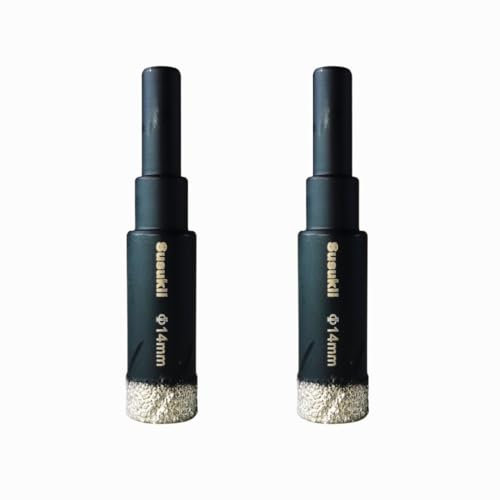 SUSUKii Dry Diamond Hole Saw Round Shank 4/7 Inch for Porcelain Ceramic Tile Marble Brick Vacuum Brazed Core Drill Bits 14mm