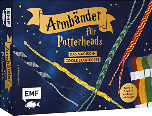 Armbänder für Potterheads knüpfen: Das magisch-coole Starterset für deine Freundschaftsbänder: Knüpfanleitungen und Garne in 5 Farben – zum Sofort-Loslegen