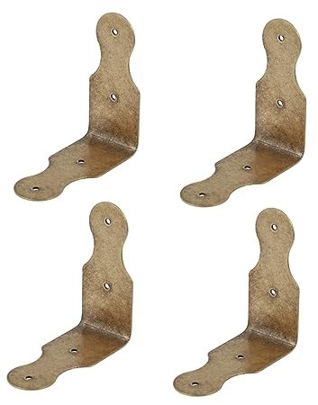 4 Stück Eckenschutz Antiker Kantenschutz Eckkantenschutz Kantenschutz Für Möbel Dekorative Eckschützer Kantenschutz Aus Metall Antiker Eckschutz Messing Antiquität Verschluss