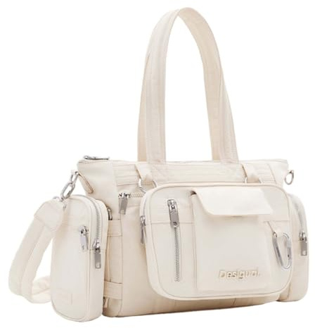 Desigual Women's Accessories Nylon Hand Bag, White