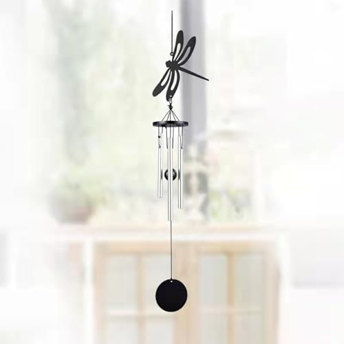 HAIYIGOGE Lot de 2 mini carillons éoliens commémoratifs pour l'extérieur, beau carillon éolien en métal pour terrasse, cour, porche, décoration d'intérieur, petite taille (libellule)