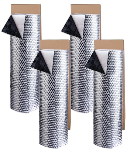 Pamatio 4 Rollen à 50cm x 4m=8m² Alubutyl Anti Dröhn Dämmmatte Selbstklebend Auto Dämmung 2mm - KFZ Lärmschutz, Schalldämmung und Schallschutz