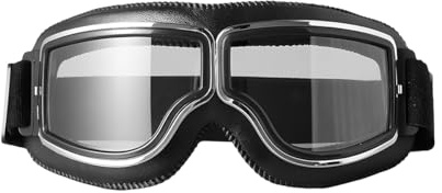 CGEAMDY Motocross Schutzbrille, Universal Anti UV Motorradbrille, Vintage Harley Windschutzscheibe Motorradhelm Winddicht Staubdicht Motorradfahren Brille, Brille Schutzbrille für ATV Bike Motocross