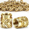Caianwin 50PCS Thread Insert M3 Brass Heat Set Insert for for Plastic and 3D Printing Components - Brass Metric Knurled Nuts