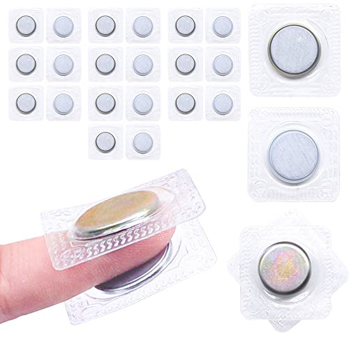 Jamsinmu Sömnad Magneter Sömnad Magnetlås PVC Synliga Magnetknappar för Sytyg, Gardiner, Klädväskor Silver-Y2020