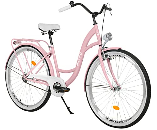 MILORD Damenfahrrad Citybike Komfort Bike Retro Hollandrad Vintage Fahrrad, 26, 28 Zoll, 1-Gang