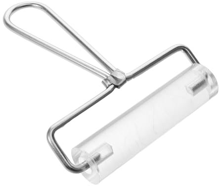 UKCOCO Acrylic Clay Roller with Metal Handle Nonstick Rolling Pin for Fondant Modeling and Printmaking Lightweight Craft Tool for Projects and Wallpaper Printing