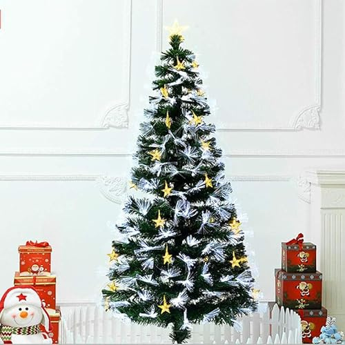 árbol de navidad - árbol de 120 cm de altura con fibra óptica, bajo voltaje, luces blancas frías que iluminan de forma llamativa.*