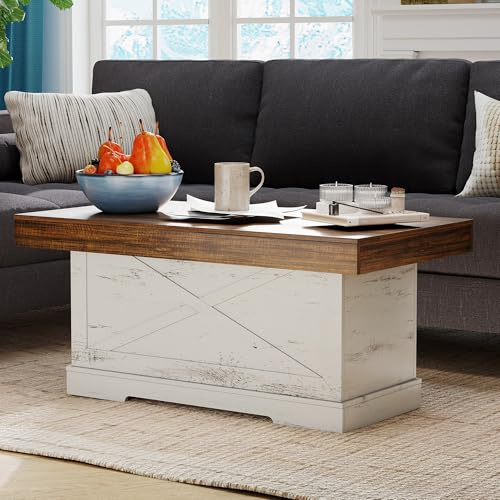 Lvifur Couchtisch mit stauraum für wohnzimmertisch,55 x 100 x 46 cm wohnzimmertisch Coffee Table with Storage für Couch Schlafzimmer