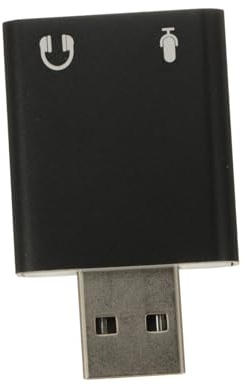 TOBBOMEY Scheda Audio USB Esterna con Jack Microfono e Cuffie Plug And Play Senza Driver Compatibile e Laptop Corpo in Alluminio Leggero e Resistente