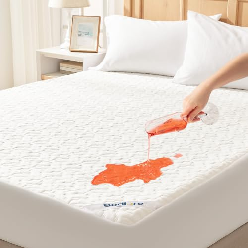 BEDLORE Matratzenschoner 140x200cm, Wasserdicht & Atmungsaktiv (Weiß) | 40% Bambusfaser, Temperaturausgleichend, OEKO-TEX zertifiziert, 30 cm Tiefe Taschen, Geräuschlos, Waschbar 40–60°C