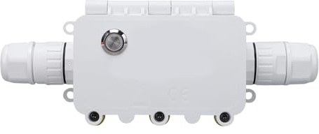 Eujgoov WiFi Smart Water Proof Switch Outdoor WiFi Junction Box 16A IP67 APP Control Smart Timer Switch for Pool Pathway Light Holiday Decoration with ABS Material for Smart Life APP