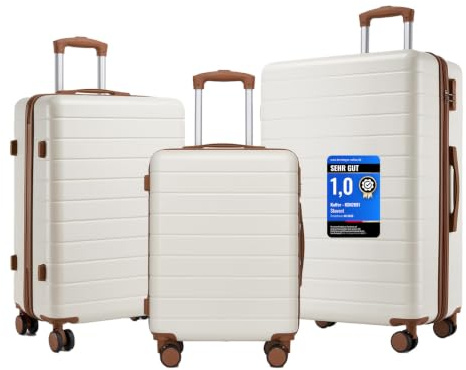 Shavont 3 Set di Bagaglio a Mano Piccola, Bagaglio da Stiva Media Grande, Valigia da Viaggio Trolley Rigida Ryanair Cabina con Lucchetto in ABS+PC