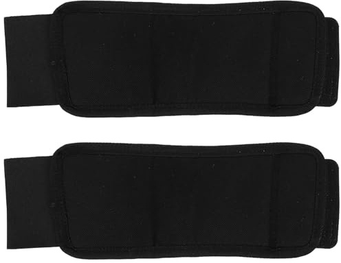 FRCOLOR Protectores para Patas de Caballo de Tela Oxford Negro, Absorción de Impactos y Ajuste Cómodo, 2 Piezas Ideales para Cuidado y Protección Animal