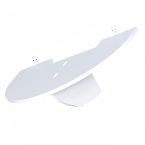CAXUSD Supporto per Proiettore a Muro senza Chiodi in Pvc Bianco Installazione Semplice, Scaffale Sospeso per Casa e Spazio Living