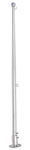 Wellenshop Flaggenstock Fahnenstange mit Flaggenstockhalter 60 cm Länge Edelstahl Rostfrei Abnehmbar Ohne Neigung Fahnenstock