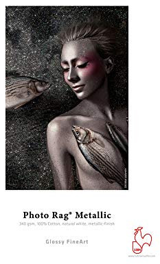 Papier für Tintenstrahldrucker HAHNEMÜHLE FineArt Photo Rag Metallic - 340g - 24 (61cm x 12m)