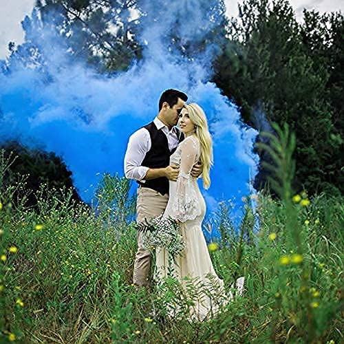 Pack of 3 Blue Coloured Ring Pull Smoke Grenades | Smoke Bombs for Photography | Airsoft | Paintball | Weddings | Stage & Special Effects | Up to 60 second plume