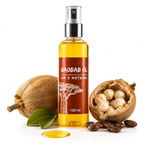 sanaviva® Baobaböl 100 ml für Haut, Haare und Körper, 100% rein | Rohstoff aus Senegal – gewonnen aus den Samen des majestätischen Affenbrotbaums, natürliche Reinheit .