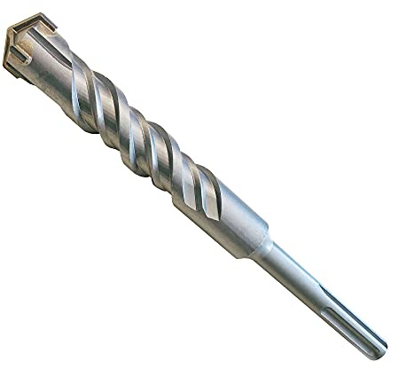 SDS Max Bohrer 26mm Ø - Länge 26x300 mm (Ideal zum Bohren in Beton/Naturstein/Mauerwerk, 4 Hartmetall Spitzen,für Armierungseisen geeignet)